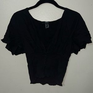 forever 21 black blouse